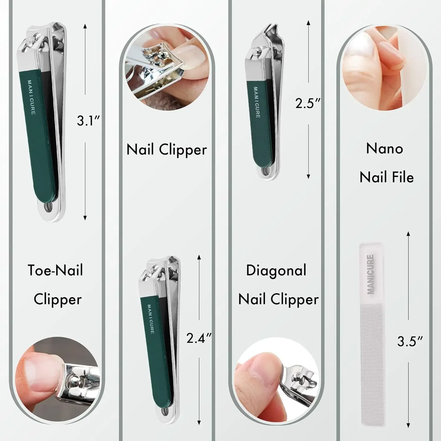4 Pcs Men/Women Manicure Trave - Mens Grooming Travel Kit 评论和价格
