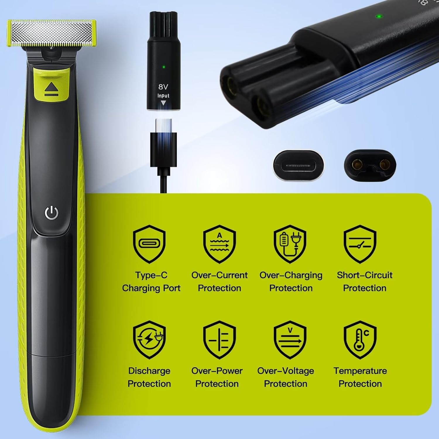8V HQ850 Type-C Shaver Charger - Electric Razor 评论和价格