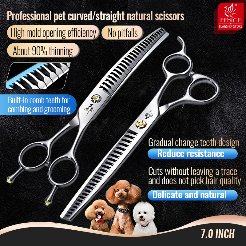 Fenice 7 inch VG10 Professiona - Grooming Scissors 评论和价格